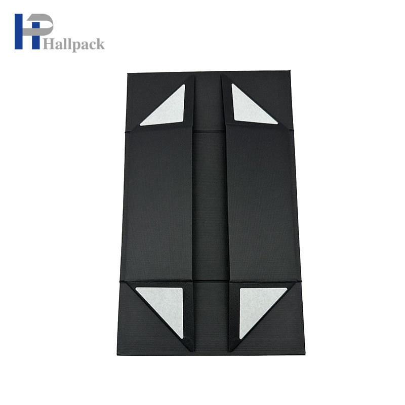 Boîte de papier d'emballage d'impression de logo personnalisé en gros boîte de papier de carton pliant noir
