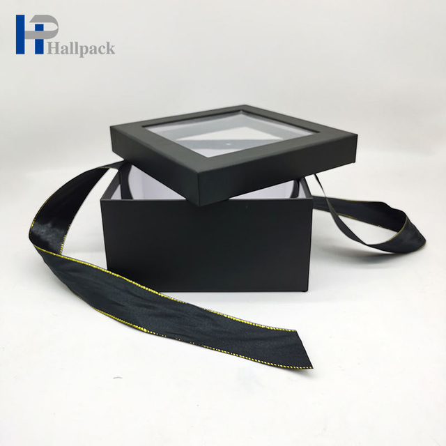 Boîte de papier transparente de parfum à moindre coût, vente en gros d'usine