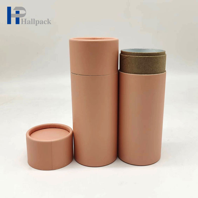 Les tubes d'emballage en papier kraft ronds créatifs imprimés avec Sifer personnalisent le cylindre de papier rose poudré