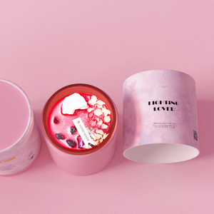 Tube d'emballage en papier Kraft vide personnalisé, cylindre de pot en verre de bougie de cire de soja fait à la main, boîte ronde en papier de luxe