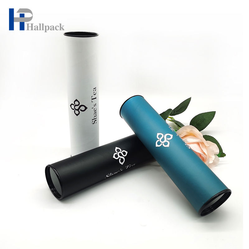 Tube rond de carton Kraft de couverture de fer de luxe de taille personnalisable pour l'emballage de Tube de papier de couvercle métallique de nourriture de ménage