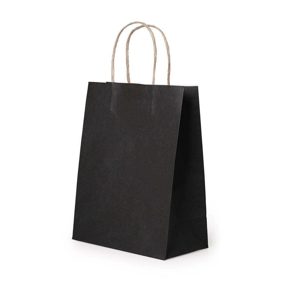 Sac d'emballage en papier kraft recyclable avec poignée de transport personnalisée en usine