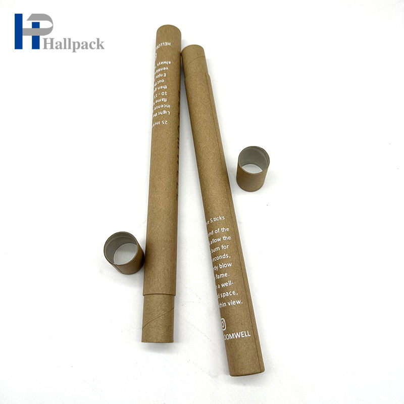 Emballage long de tube de papier de cylindre de bande d'aromathérapie de tube de papier avec le couvercle