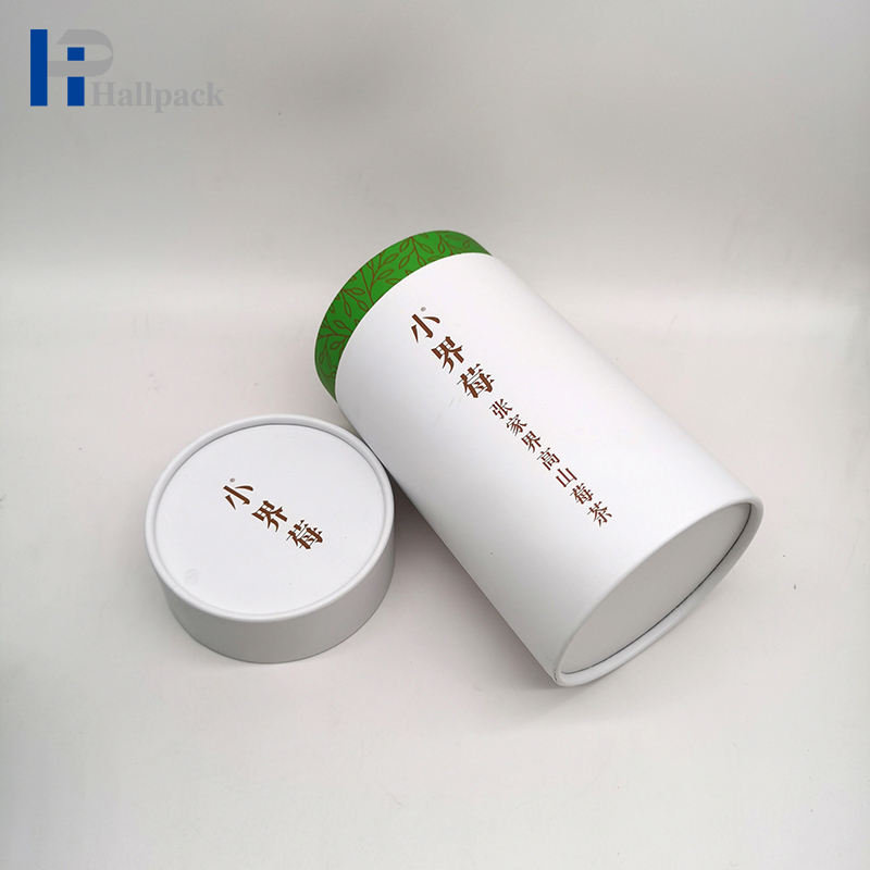 Tubes en papier recyclés en gros de boîte de cylindre de café de thé de catégorie comestible