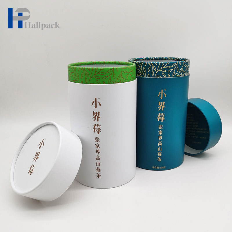Tubes en papier recyclés en gros de boîte de cylindre de café de thé de catégorie comestible