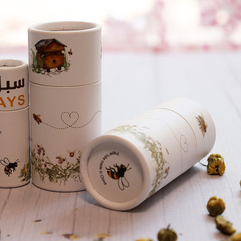 Tubes ronds en carton Kraft Eco pour l'emballage de thé
