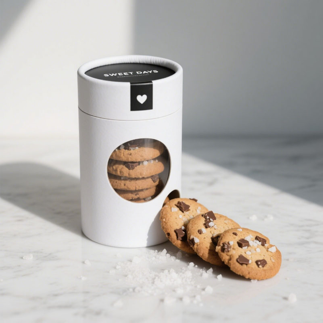 Capsules de matériaux recyclables Jar rond d'emballage pour les biscuits en poudre de poudre d'emballage