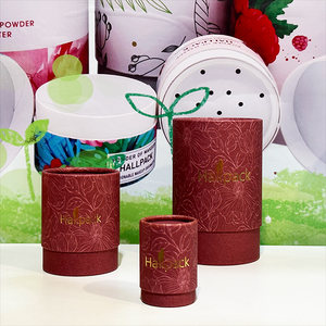 Hallpack – boîte cylindrique en papier artisanal biodégradable, personnalisée pour les huiles de parfum, bougies et huiles essentielles, emballage en Tubes de papier