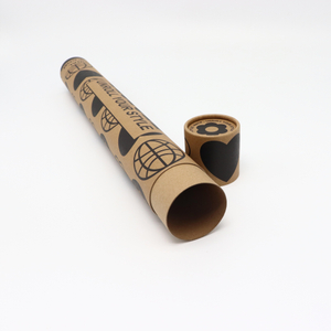 Emballage en papier Kraft personnalisé en usine, peinture, affiche de carte, cylindre en carton brun, Tubes de papier d'expédition