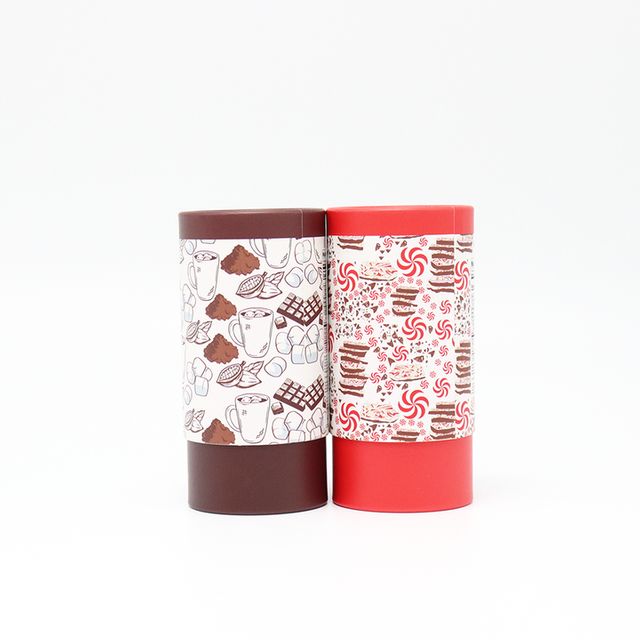 Emballage fait sur commande écologique de tube de papier de boîte de cylindre de carton d'emballage de catégorie comestible pour le chocolat de biscuit de gâteau de pain