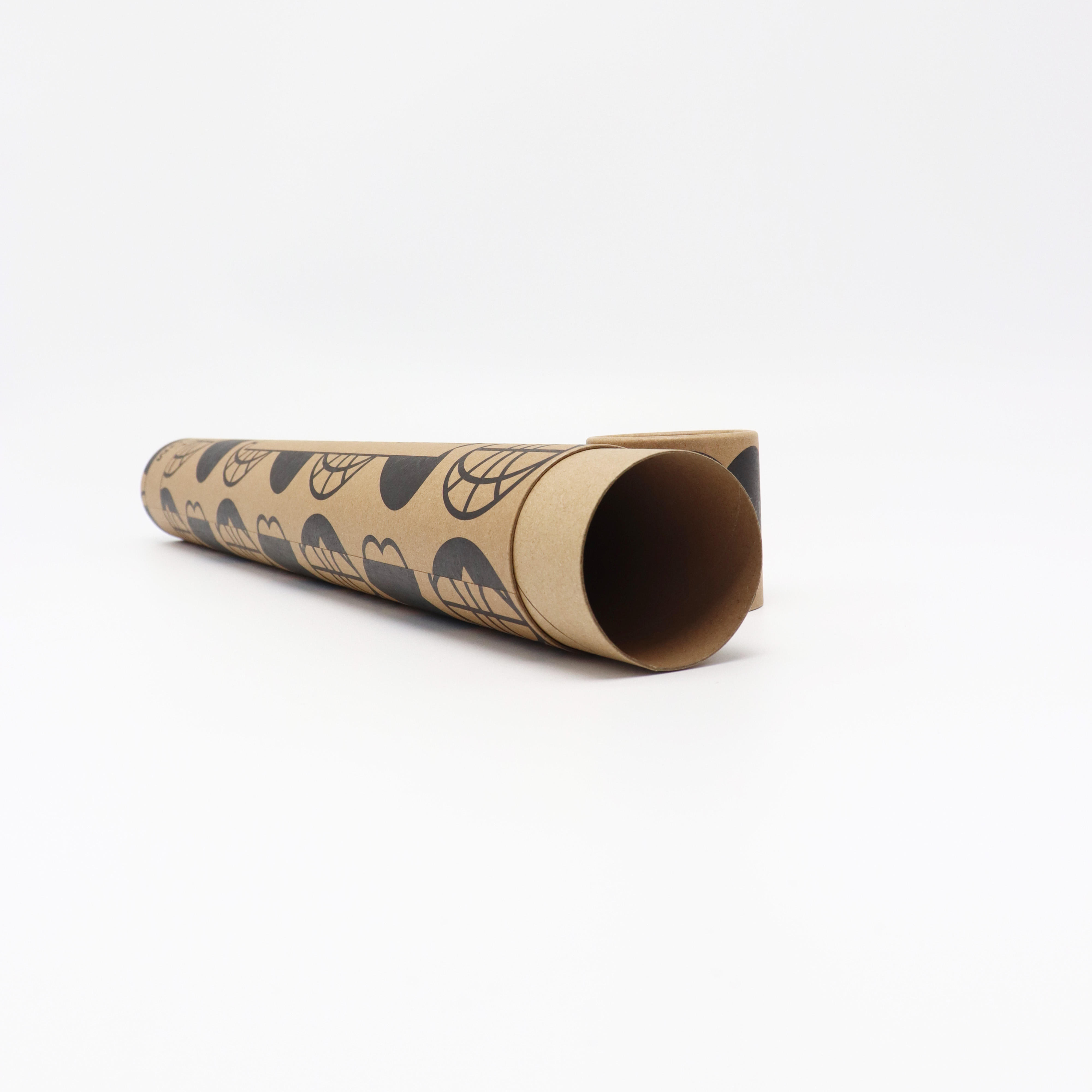 Le papier biodégradable peut rouler le tube de papier avec le cylindre de boule de tube de papier kraft imprimé