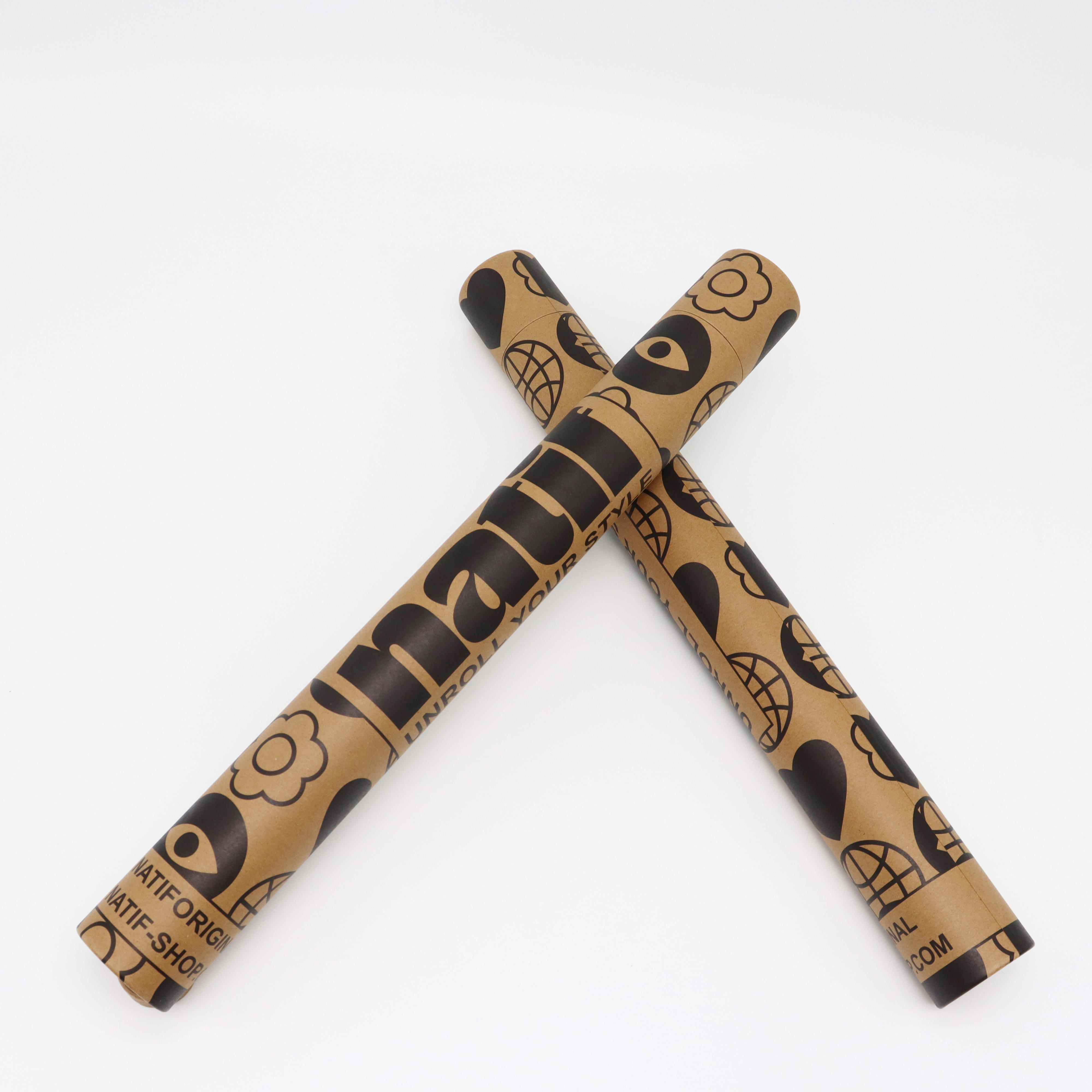 Le papier biodégradable peut rouler le tube de papier avec le cylindre de boule de tube de papier kraft imprimé