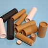 Tube de noyau de papier Kraft brun Tube d'emballage en papier Tube d'emballage de baume à lèvres en papier blanc biodégradable Deadorant brillant à lèvres Push Up