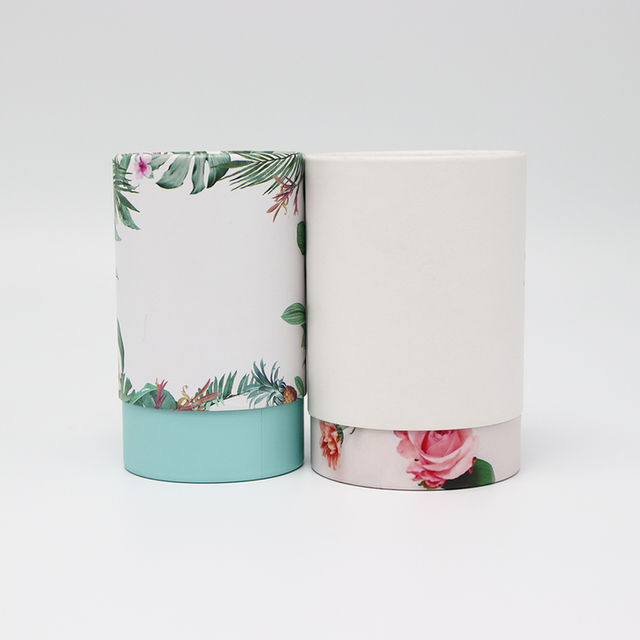 Boîte faite sur commande écologique de cylindre de carton de catégorie comestible avec l'emballage de tube de papier de couverture en métal pour le thé de café de noix