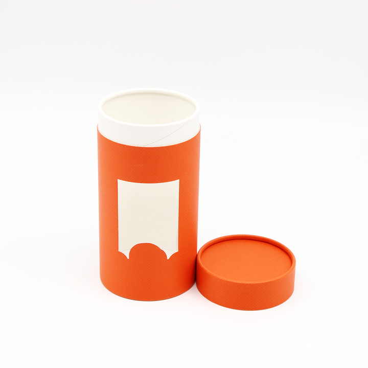 2024 nouveau tube de noyau de papier recyclé fenêtre d'impression personnalisée emballage de tube de papier en carton kraft artisanal