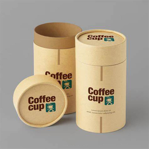 Paquet rond emballé par carton de catégorie comestible de conception adaptée aux besoins du client écologique de boîte de tube pour le thé de café de noix