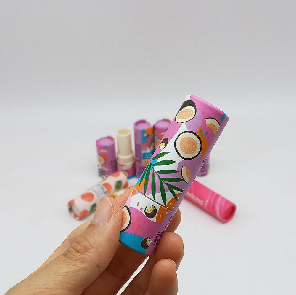 Mini baume à lèvres torsadé, Tube en papier Push Up, récipient déodorant de 3.5g, résistant à l'huile