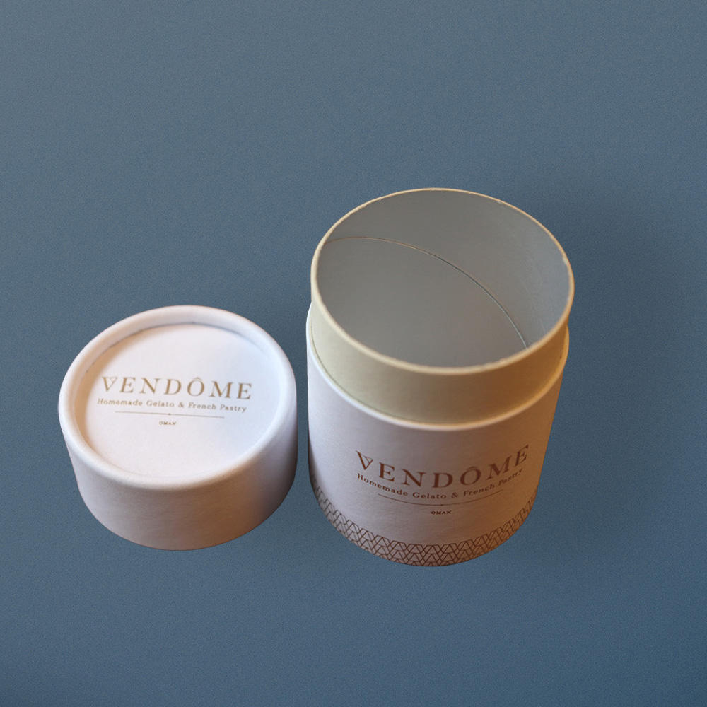 Tube de papier d'aluminium de cylindre de carton Kraft biodégradable personnalisé OEM pour l'emballage alimentaire disparaissant l'impression d'estampage