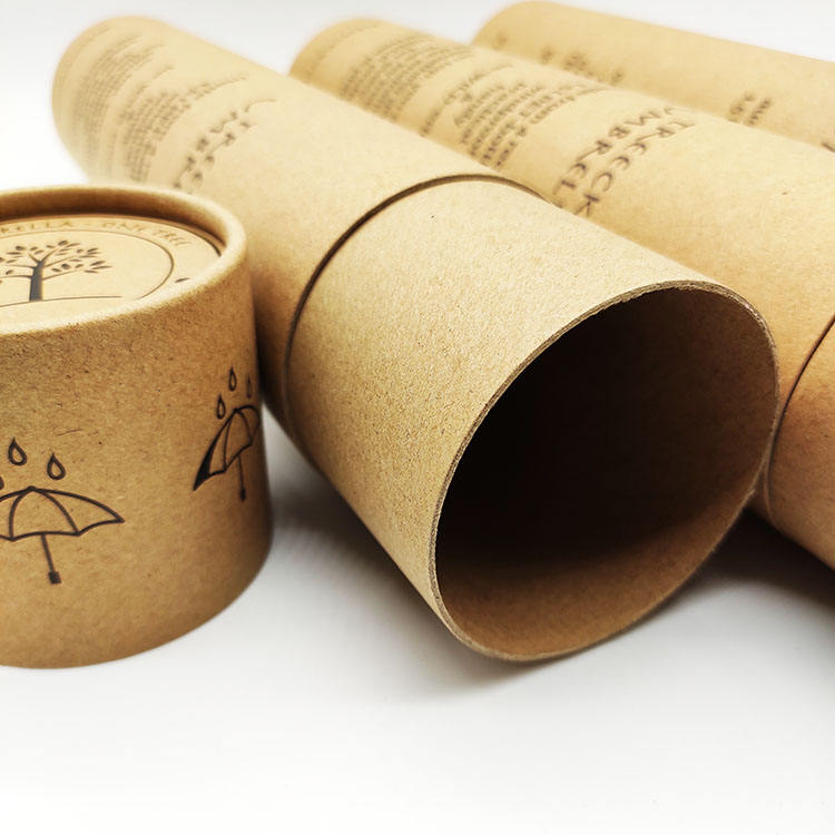 Tube d'emballage de parapluie Full Kraft personnalisé moins cher avec impression