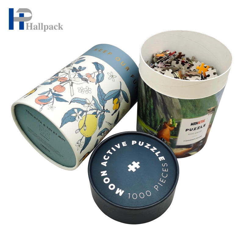 Tube de papier de couleur puzzles empaquetant le tube de cylindre de papier pour le jouet