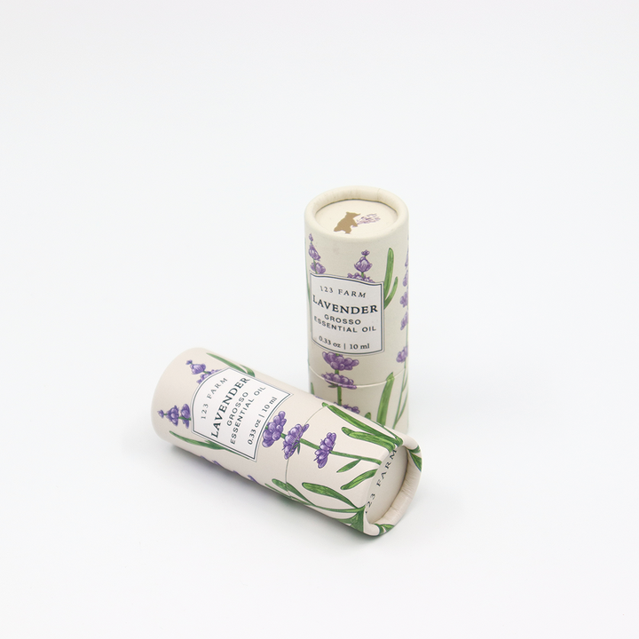 Emballage cosmétique personnalisé de haute qualité, boîte cylindrique en carton, emballage en Tube de papier pour parfum, huile essentielle de vernis à ongles