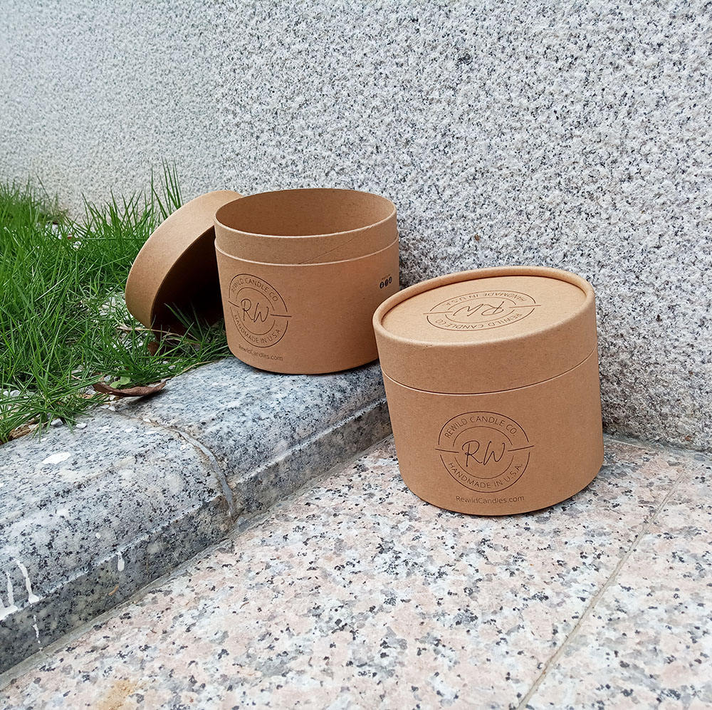 Emballage fait sur commande de tube de papier de bougie matérielle recyclée à 100%