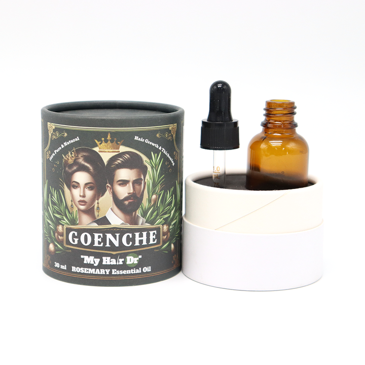 Emballage de bouteille en verre de parfum de cylindre de 15 ml/30 ml/50 ml/100 ml avec boîte de tube en papier