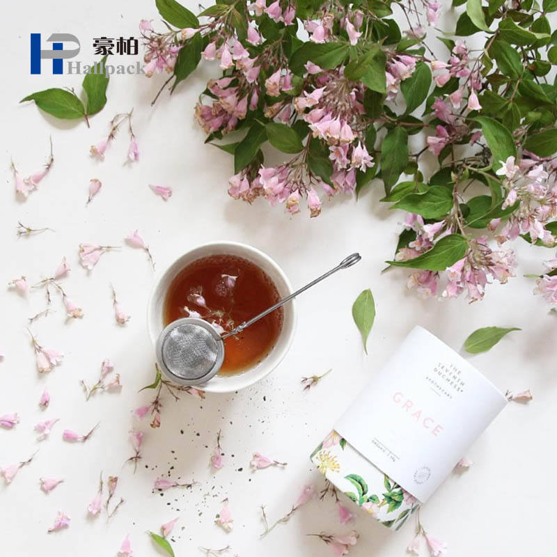 Cylindre en carton recyclé de qualité alimentaire personnalisé, boîte d'emballage cosmétique pour thé et café en feuilles mobiles, paquets de tubes en papier Kraft blanc rond