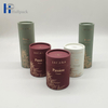 Tube de bougie en papier kraft recyclable écologique, emballage de boîte ronde en papier imprimé doré pour le thé