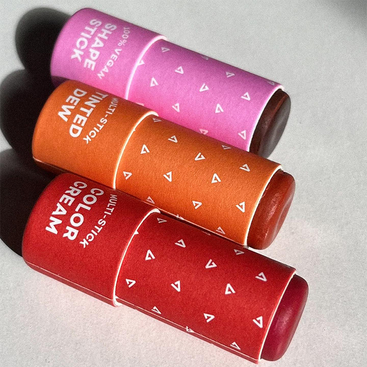 Tube de baume à lèvres personnalisé en papier sans plastique biodégradable, cylindre Push Up de forme ronde, Tube de papier d'emballage de barre de Lotion