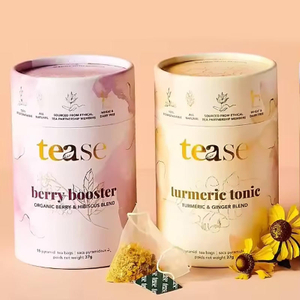 Emballage biodégradable de cylindre de thé de catégorie comestible pour la boîte ronde de tube de thé tube rond fait sur commande de papier kraft