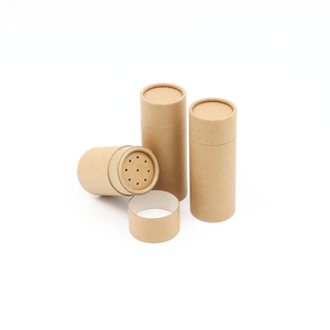 Emballage fait sur commande écologique de tube de papier de boîte de cylindre de carton de catégorie comestible avec le dispositif trembleur de tamis pour l'épice gastronomique de condiments