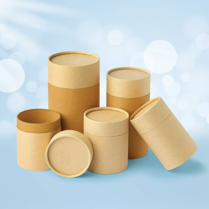 Tube d'emballage en papier Kraft personnalisé 100% respectueux de l'environnement, emballage alimentaire, feuille de thé, fleur, Tube d'emballage de thé