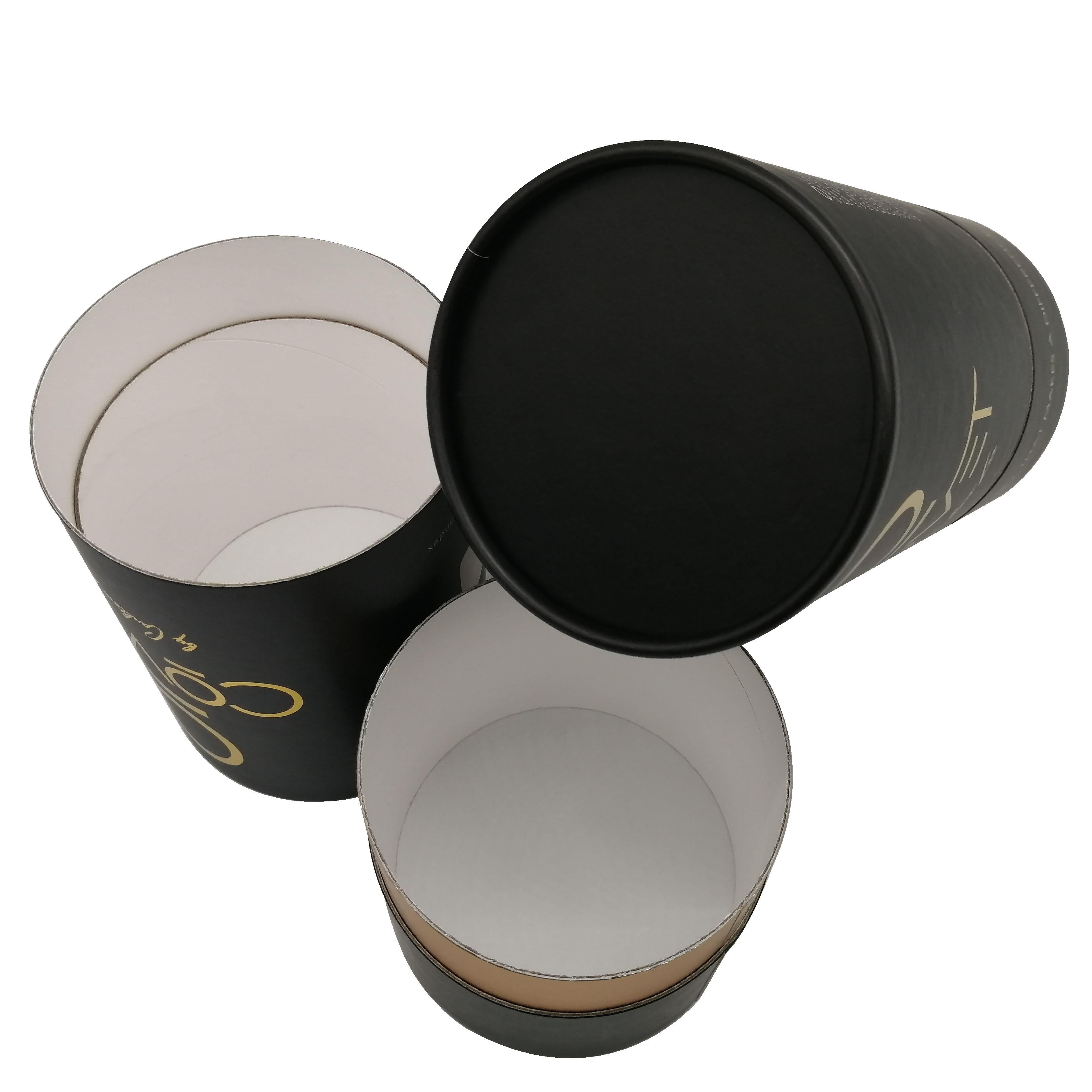 Boîte ronde imprimée personnalisée, carton cylindrique recyclé brun écologique pour emballage de T-Shirt et artisanat, offre spéciale