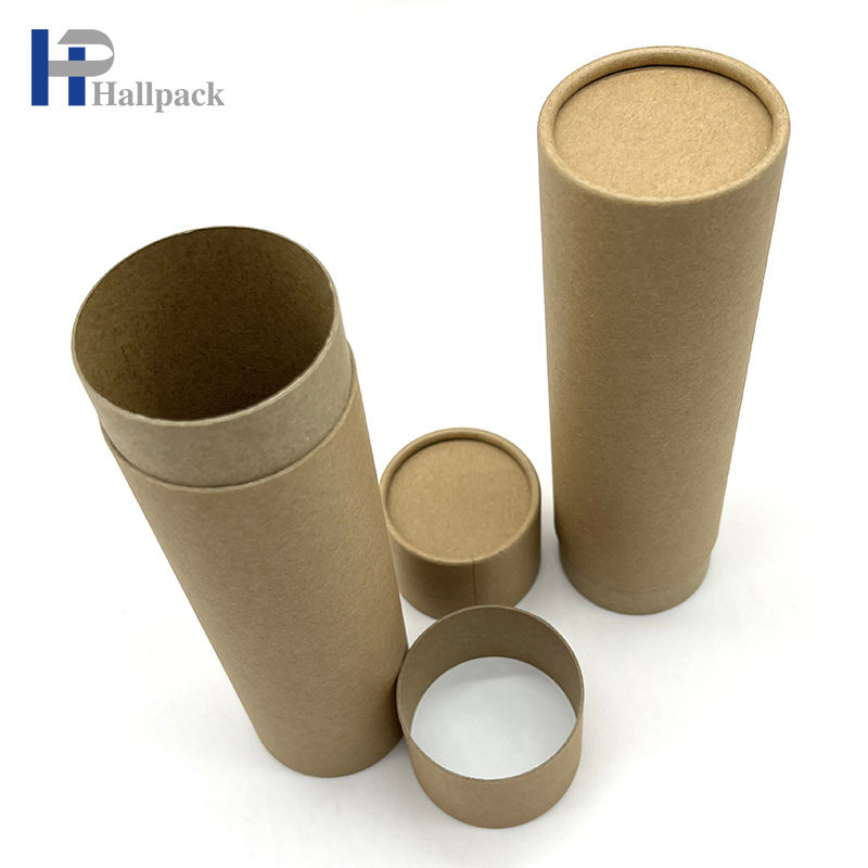 Tube de papier de remplissage de baume de papier d'art de tube de papier rond de Brown Kraft