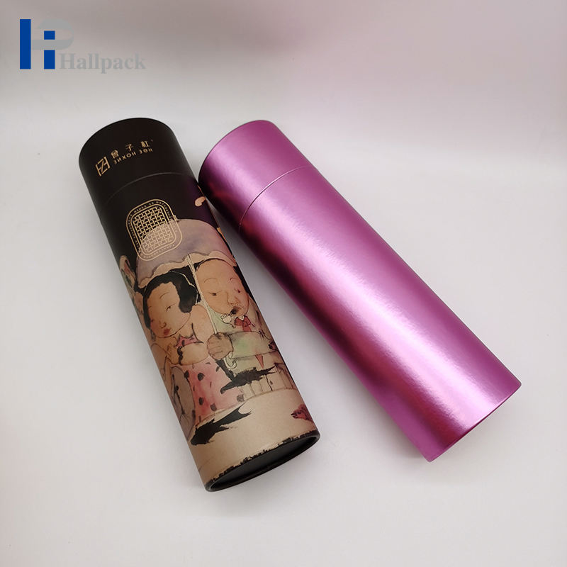 Tube de papier recyclé fait sur commande tube de papier métallisé fort de carton de papier