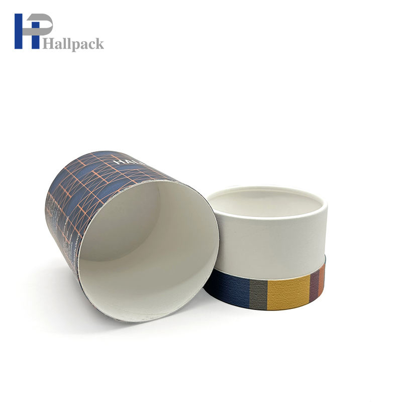 Nouveau design bougie coffret cadeau emballage cylindre boîte carton emballage papier tube