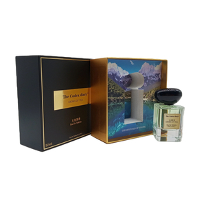Boîte d'emballage de parfum imprimé en feuille d'or personnalisée avec boîte cadeau de rangement de galerie de plastifin Matt