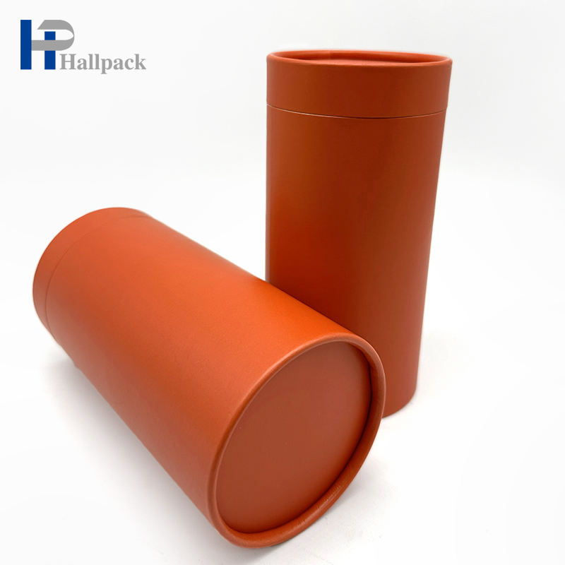 Chapeau vide écologique de torsion construit dans le tube de papier de cylindre de bouteille en plastique