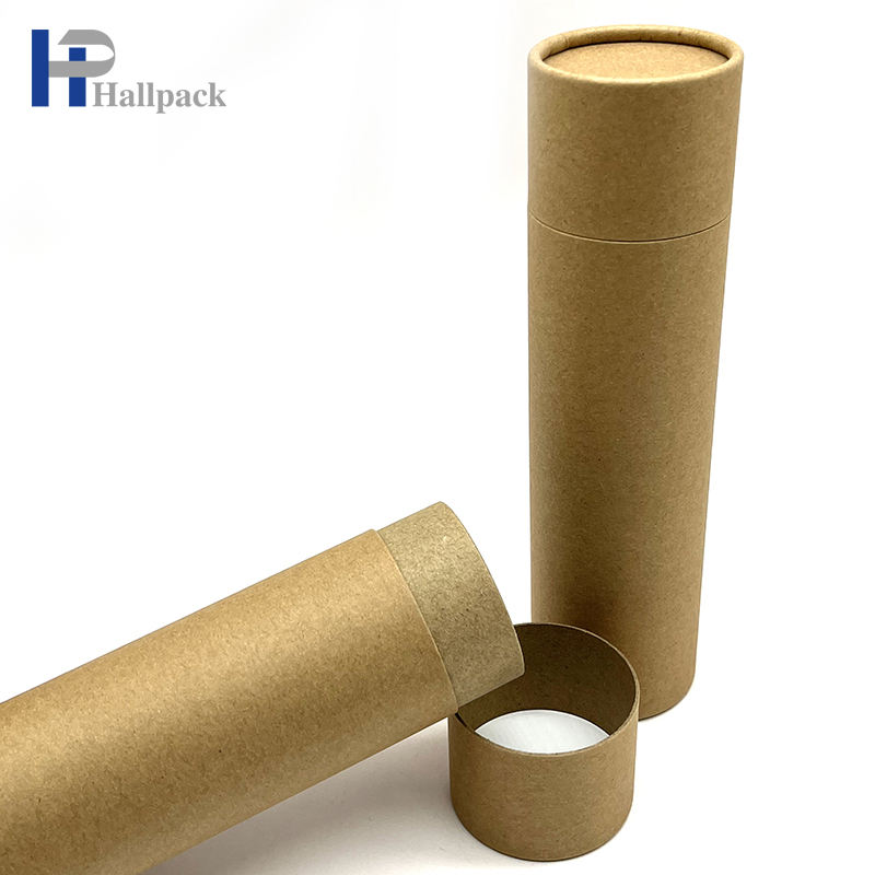 Tube de papier de cylindre de cartouche de papier aucun tube de papier d'emballage de Brown d'impression