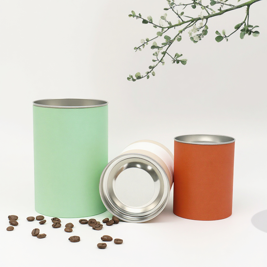 Tube en papier d'emballage de qualité alimentaire pour récipients de thé en papier à thé en vrac avec couvercles
