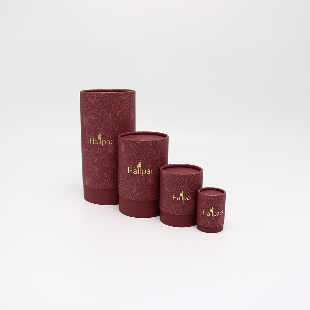 Carton Kraft recyclable pour le stockage, boîtes de tubes d'emballage de T-shirt, papier artisanal gaufré rond biodégradable