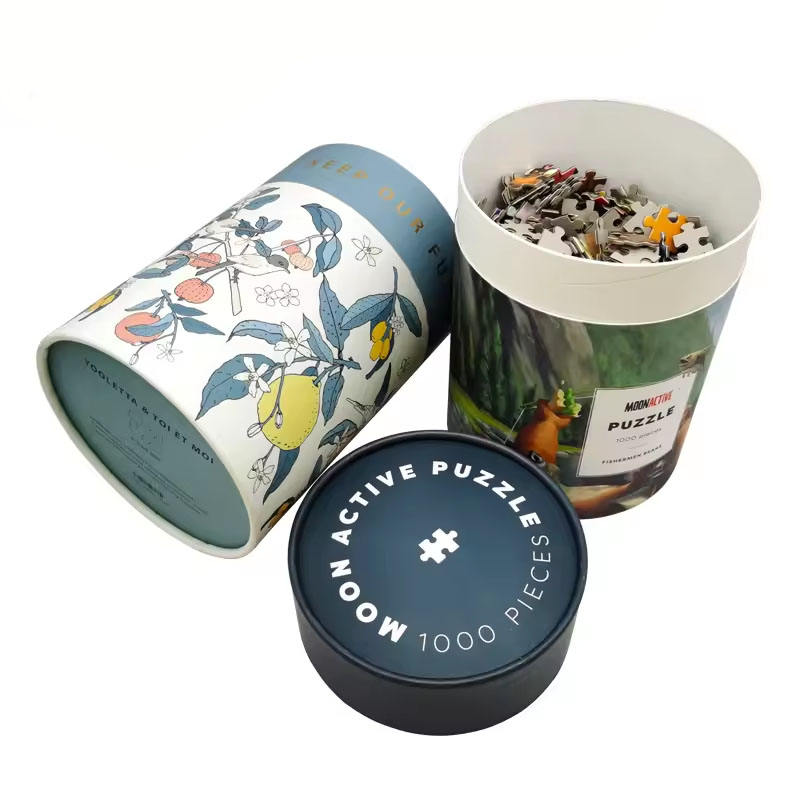 Blocs de construction Puzzle papier Tube emballage artisanat papier carton emballage cylindre boîte pour jouet
