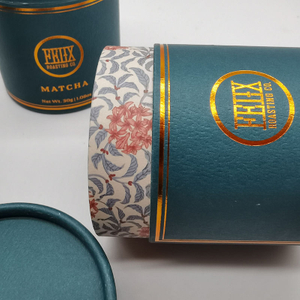 Emballage de tube de papier kraft recyclable pour gâteau de forme ronde laminé en relief finition mate brillante utilisation artisanale d'impressions de logo personnalisées