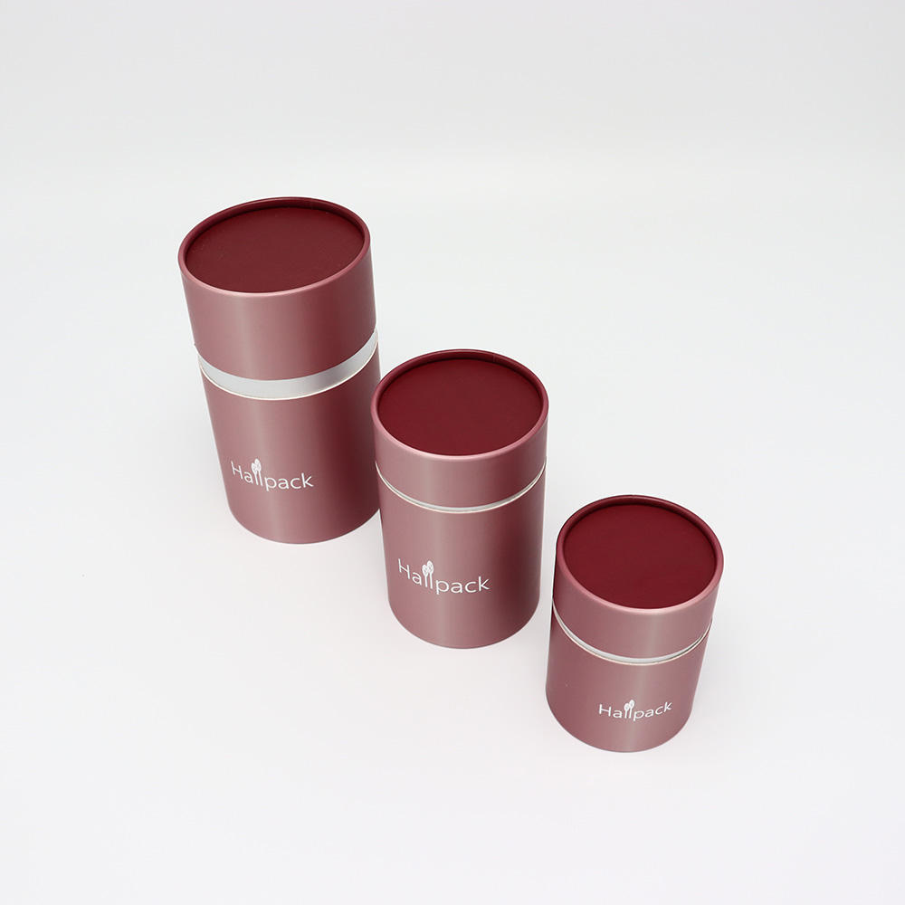 Boîte ronde faite sur commande de tube de papier d'emballage de pot cosmétique de Kraft biodégradable de crème de carton de cylindre