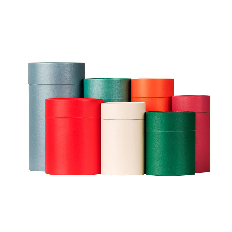 Emballage alimentaire fait sur commande de boîte de cylindre de carton d'emballage alimentaire noix emballage de tube de papier de café