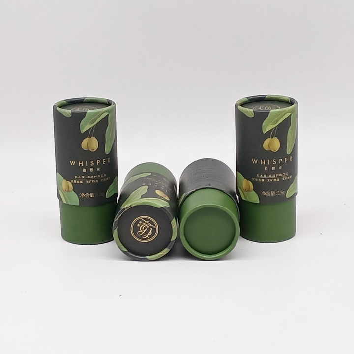 Matériau recyclé biodégradable, impression personnalisée, cylindre en carton dur Kraft, emballage en Tube de papier EVA Neto, huile essentielle