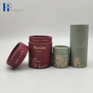 Boîte à bougies en papier Kraft personnalisable, impression dorée, emballage en Tube de papier de manipulation biodégradable