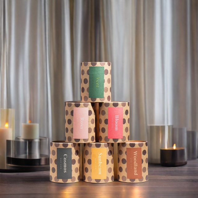 Emballage de tube de bougie de tube de papier de matériel recyclé à 100% en gros avec la boîte de bougie de cylindre de papier d'impression personnalisée de logo