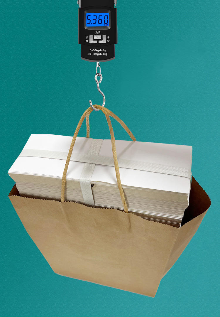 Sac d'emballage en papier kraft recyclable personnalisé avec poignée de transport Solution d'emballage biodégradable en usine